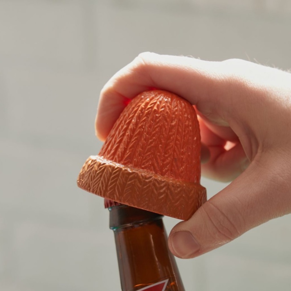 Beanie bottle opener